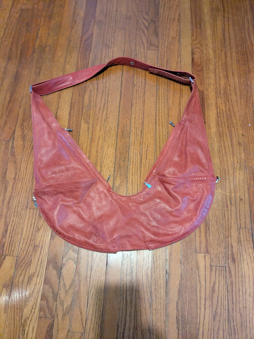 Genuine Leather Sash Bag - Red Extra Expandable (Original Run -Rare)